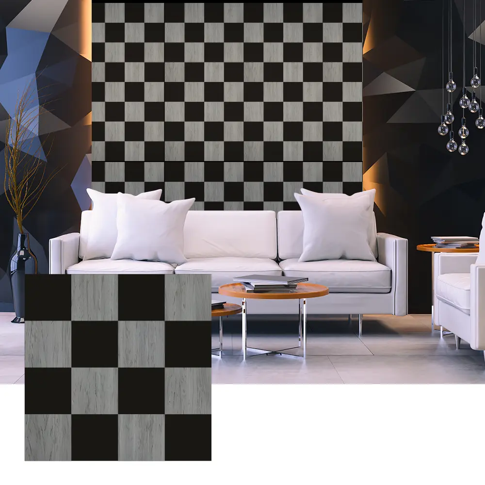 3D koka finiera akustiskie paneļi interjera sienu dizainam