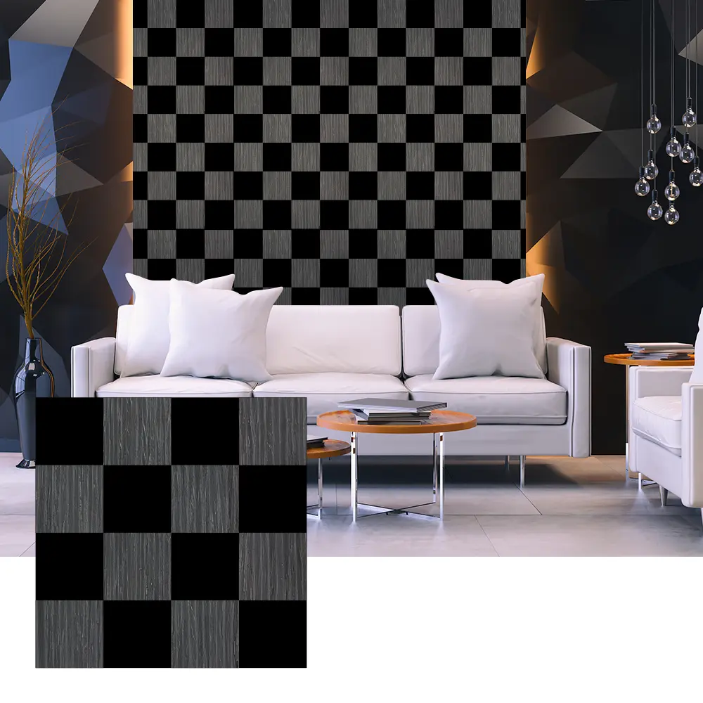 3D koka finiera akustiskie paneļi interjera sienu dizainam