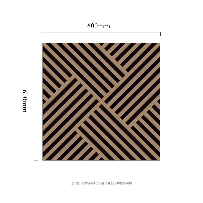 Crosshatch lineārais MDF-on-PET akustiskais sienas panelis